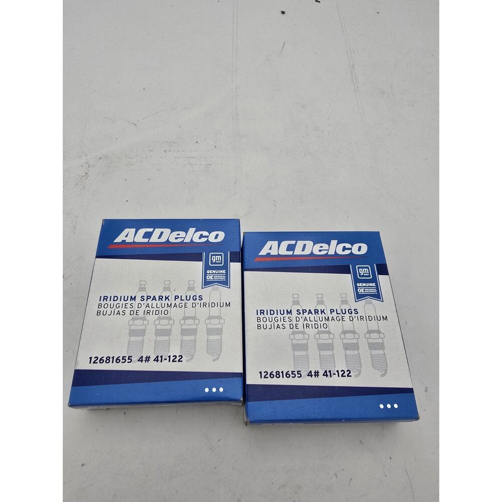 Set of (8) Genuine GM 12681655 AC Delco 41-122 Iridium Spark Plugs